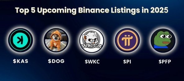 Top 5 Upcoming #Binance Listings in 2025 💯🔥

$KAS
$DOG
$WKC
$PI
$PFP

Any other which you want?🤔