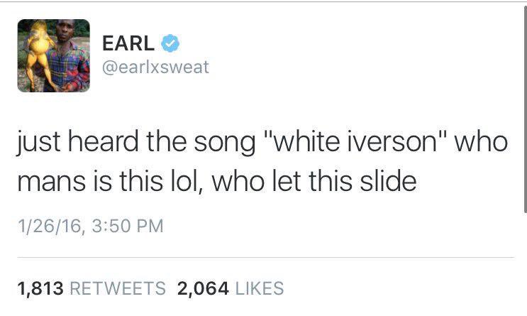 Earl Sweatshirt’s reaction to White Iverson