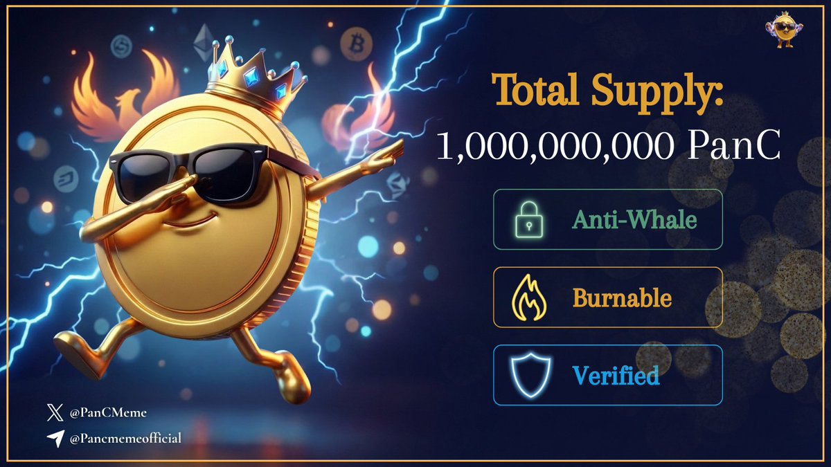 PanCMeme's tweet image. Transparency isn't a feature; it’s our standard. 🛡️

$PANC is officially verified and audited. 1B supply, built-in anti-whale protection, and already rocking 
Register Now - panc.world
#PANC #Crypto