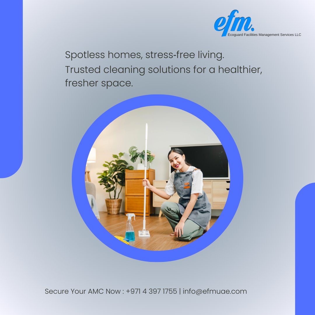 ECOGUARD2025's tweet photo. A cleaner home. A calmer mind 🧼✨

Professional cleaning solutions you can trust—because your space deserves the best.

📞 +971 4 397 1755
📧 info@efmuae.com

#EFM #CleanLiving #DubaiCleaning #HealthyHomes #AMCServices #UAE https://t.co/DrzWMaaNY9