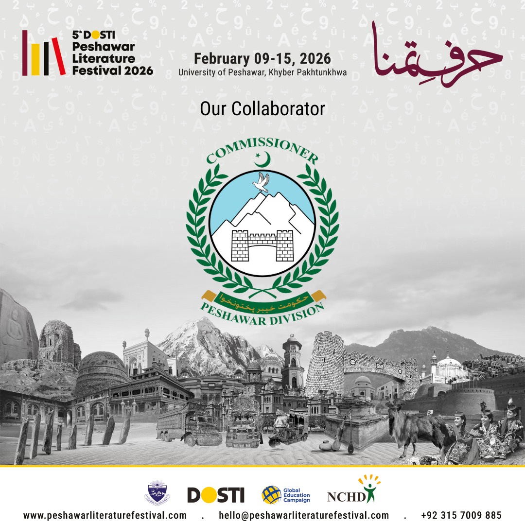 peshawarfest's tweet photo. We are honoured to have the Commissioner, Peshawar Division as a collaborator for the 5th Dosti Peshawar Literature Festival 2026.
Together, we celebrate literature, culture, and dialogue that shape our society.
📅 9–15 February 2026
📍 University of Peshawar
l#DPLF2026 https://t.co/q1evWtT5tY
