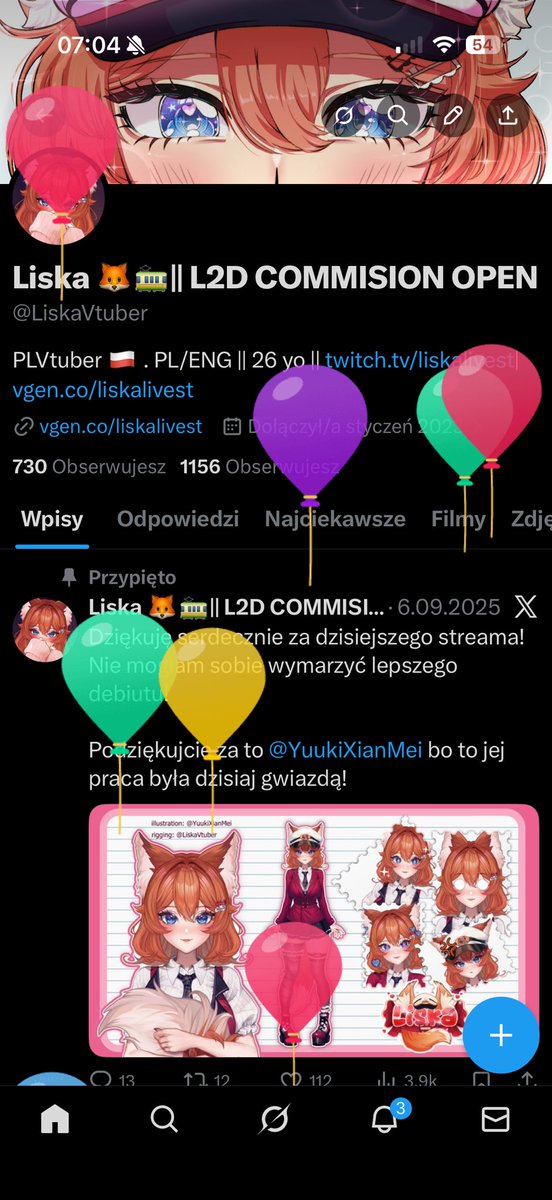 Liska 🦊🚃|| L2D COMMISION OPEN tweet media