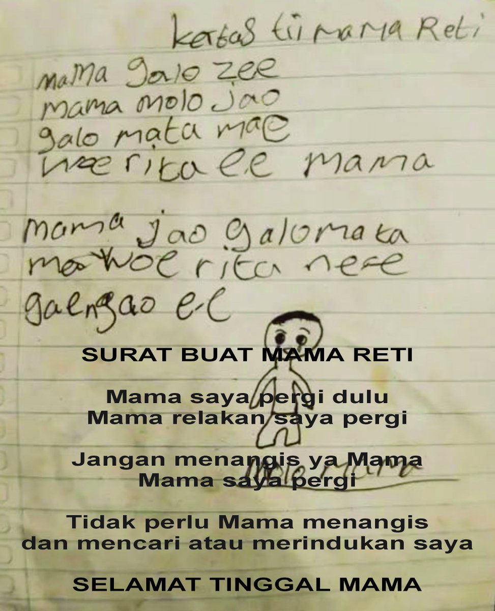 BiLLRaY2019's tweet photo. ANAK SD BUNUH DIRI KARENA TAK MAMPU BELI BUKU &amp; PENA.

Negara sedang sibuk dgn anggaran raksasa Program Makan Bergizi Gratis Rp335 Triliun utk tahun 2026. Tapi di saat yg sama, berita pilu datang dari Ngada, NTT. Seorang anak kelas IV SD, YBS (10), memilih mengakhiri hidupnya. https://t.co/mrAZl7bu1I