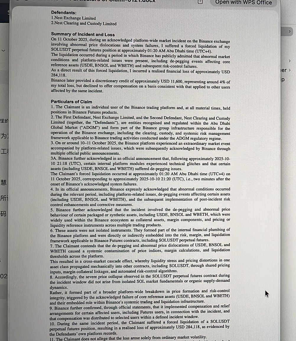 MY DMS ARE FLOODED WITH CHINESE PEOPLE WHO ARE FILING LAWSUITS AGAINST BINANCE FOR 10/10

THEY CLAIM THAT EVEN TRADERS WITH 1.1X LEVERAGE GOT WIPED OUT AND THAT BINANCE HAS ONLY RETURNED 1% OF THE FUNDS THAT WERE STOLEN THROUGH THE CANDLESTICK CHART MANIPULATION