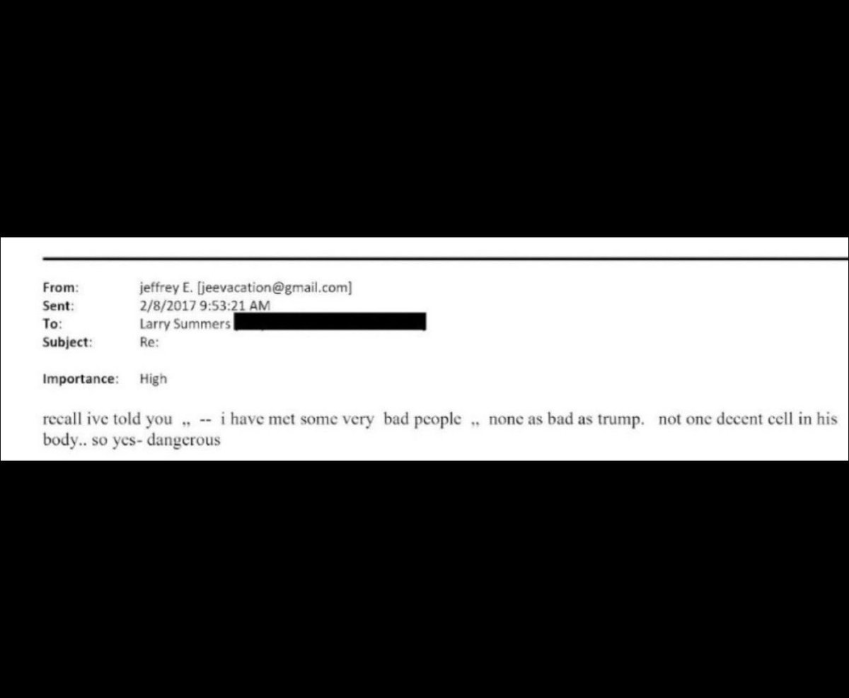 Memnet101's tweet image. Even Epstein said that Trump was the worst: «  I have met some very bad people… none as bad as Trump. Not one decent cell in his body… so yes- dangerous. »