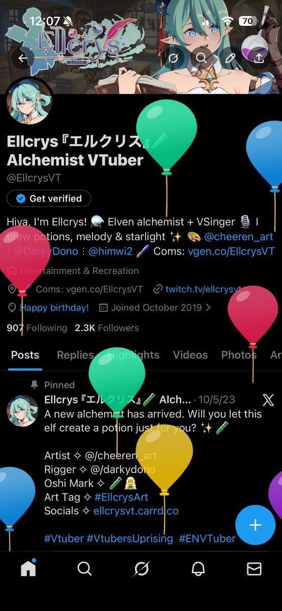 Ellcrys 『エルクリス』🧪 Alchemist VTuber tweet media