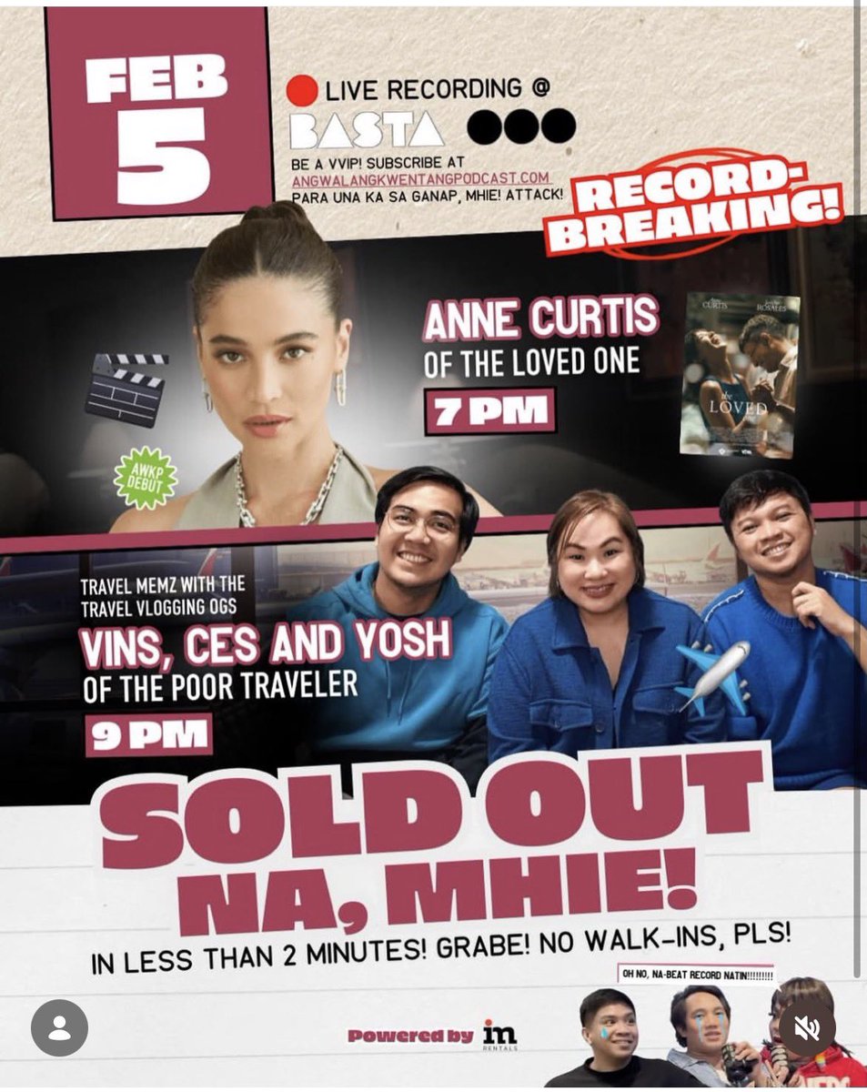hindi na ngani umabot sa ticket! 😭 
<a href="/annecurtissmith/">Anne Curtis-Smith</a>  IN LESS THAN 2 MINS! 🙌