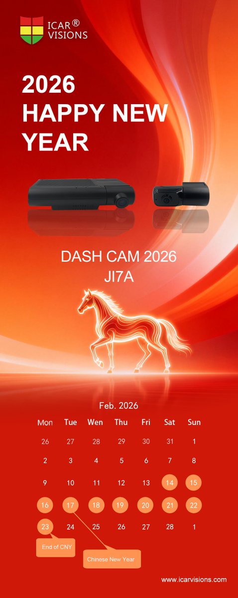 icarvisions's tweet photo. 🐴 Happy Lunar New Year of the Horse!
ICARVISIONS CNY Holiday: Feb 14–25
#ICARVISIONS #MDVR #Telematics https://t.co/4hnwpkki0X