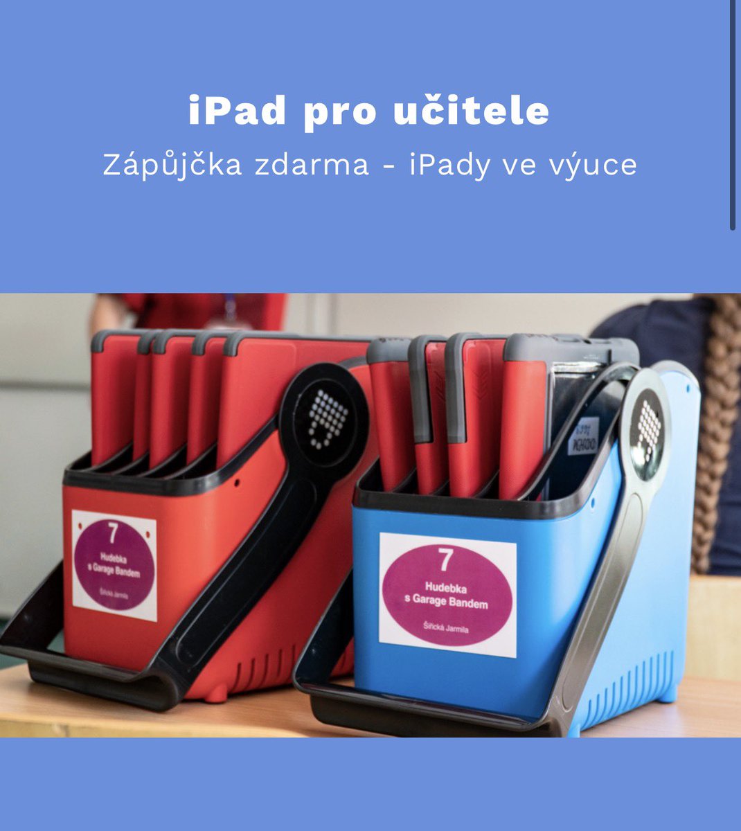 Iva_Jelinkova's tweet photo. iPad nanečisto 📱
Nyní máš jedinečnou možnost vyzkoušejt si, jaké to je učit s iPadem 👈🏻
Zdarma si půjč 1 nebo 2  iPady 11. generace. Úplně nezávazně. Na konci iPad vrátíš. 
Počet iPadů je omezený - registruj se co nejdřív. https://t.co/nvEPzwn0YH #isencz #ipaded #ade2015 #edtech https://t.co/7SHmjZ16Pr