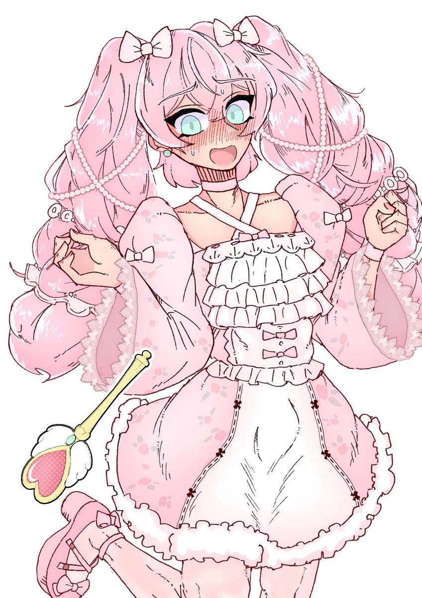 こういうゴテゴテでフリフリな衣装をもっと描きたい……着ているのは突然男なのだが…… 