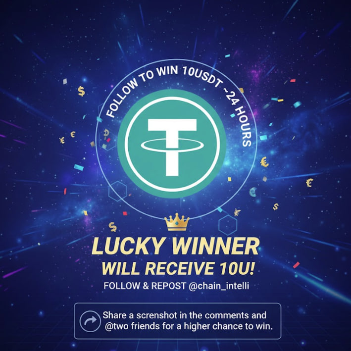 ClawIntelli's tweet photo. Follow to Win 10USDT ~24 hours

Lucky Winner will receive 10U ！Follow & Repost @chain_intelli

Share a screenshot in the comments and @ two friends for a higher chance to win.