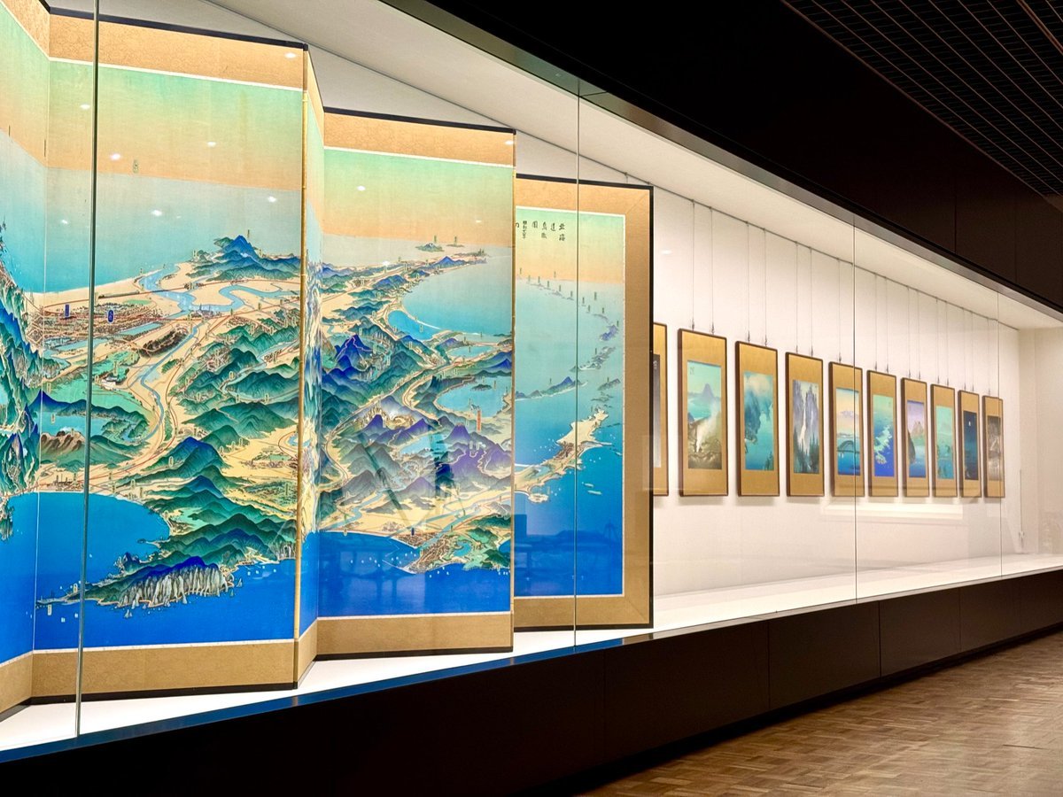 【真作】中島光輪/青緑山水図/風景図/横物/飛鳥の里/掛軸☆宝船☆AB-583 真作】中島光輪/青緑山水図/風景図/横物/飛鳥の里/掛軸☆宝船☆AB-583
