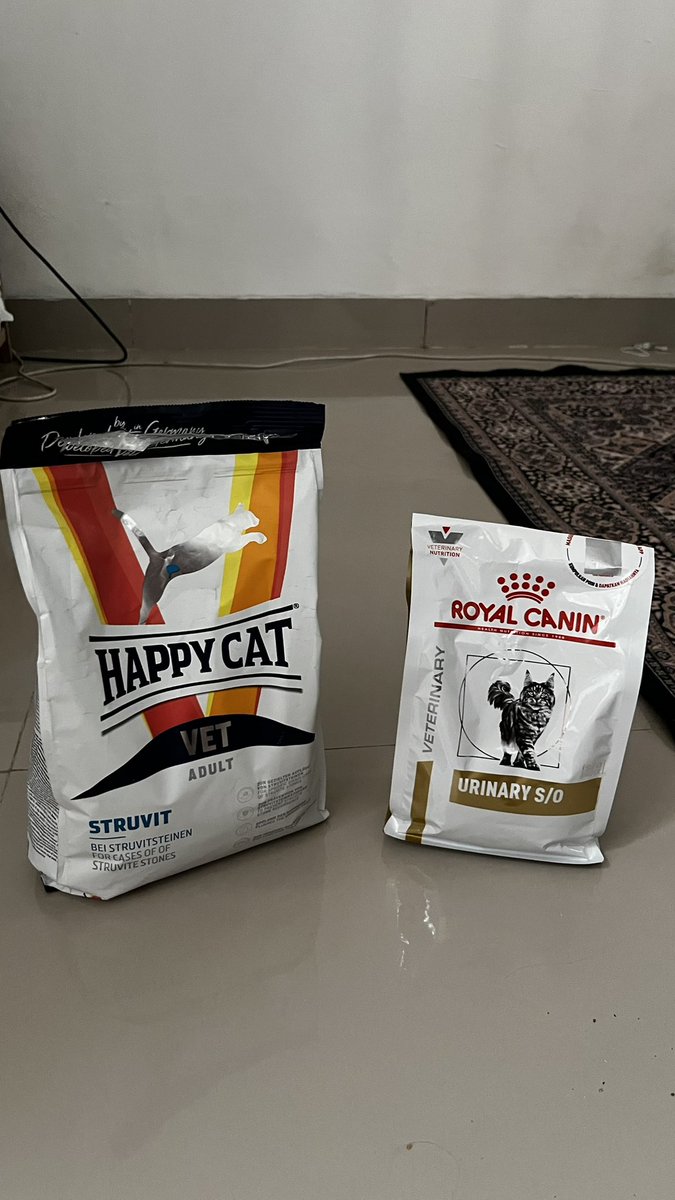 harriesbe's tweet photo. Hiii guys! paw lparents 
Aku jual happy cat struvit urinary yg dryfood dan Royal canin So barangkali ada yang kucing sedang pengobatan 
Alasan dijual karena kucingku ternyata sakit ginjal n pankreas 
Hcat: Rp135,000
Rc: Rp80,000 https://t.co/JjB97GjffB