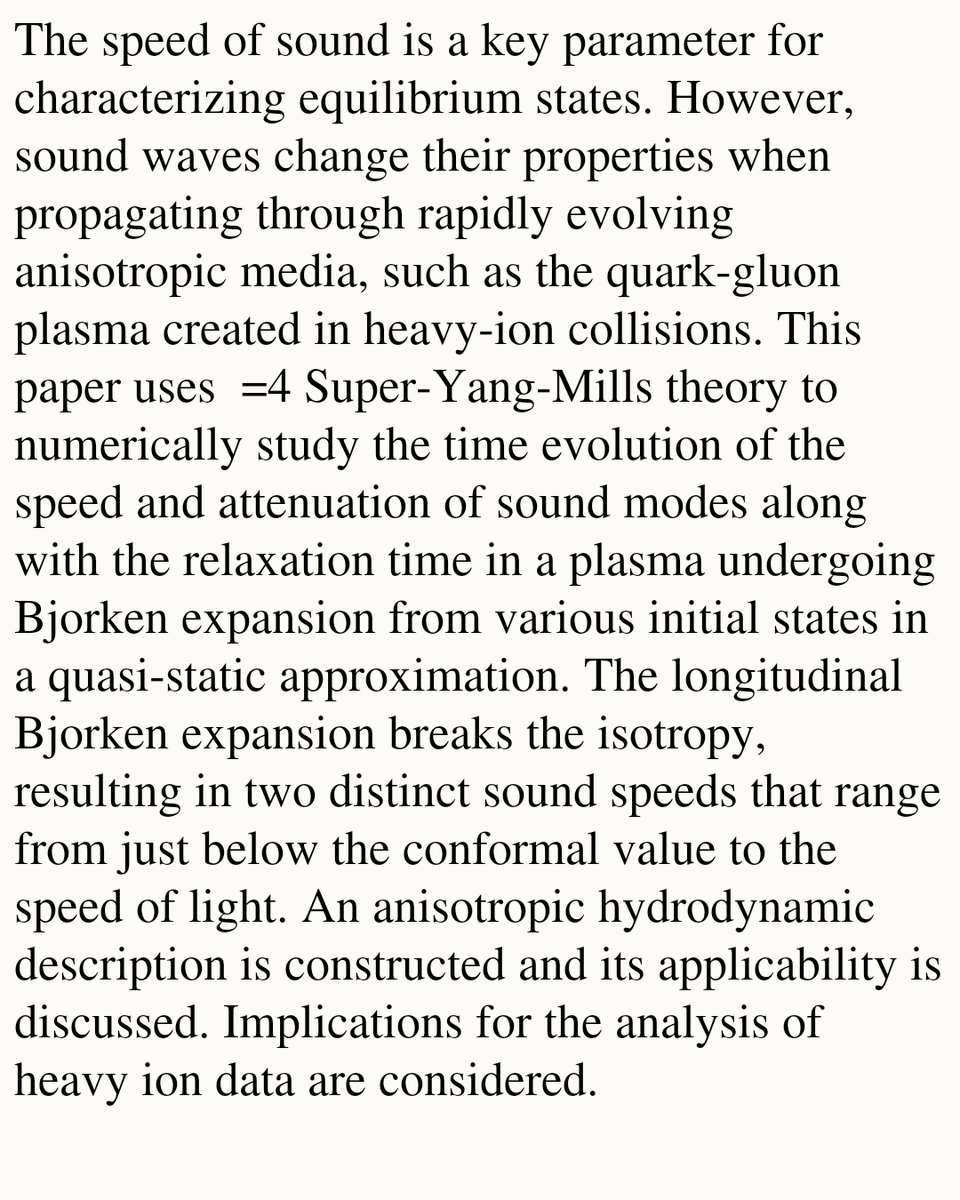 Anisotropic time evolution of sound modes in Bjorken expanding holographic plasma

Casey Cartwright, Ruchi Chudasama, Sergei Gleyzer, Durdana Ilyas, Matthias Kaminski, Marco Knipfer, Jun Zhang
arxiv.org/abs/2602.02687 [𝚗𝚞𝚌𝚕-𝚝𝚑 𝚑𝚎𝚙-𝚝𝚑 𝚗𝚞𝚌𝚕-𝚎𝚡]