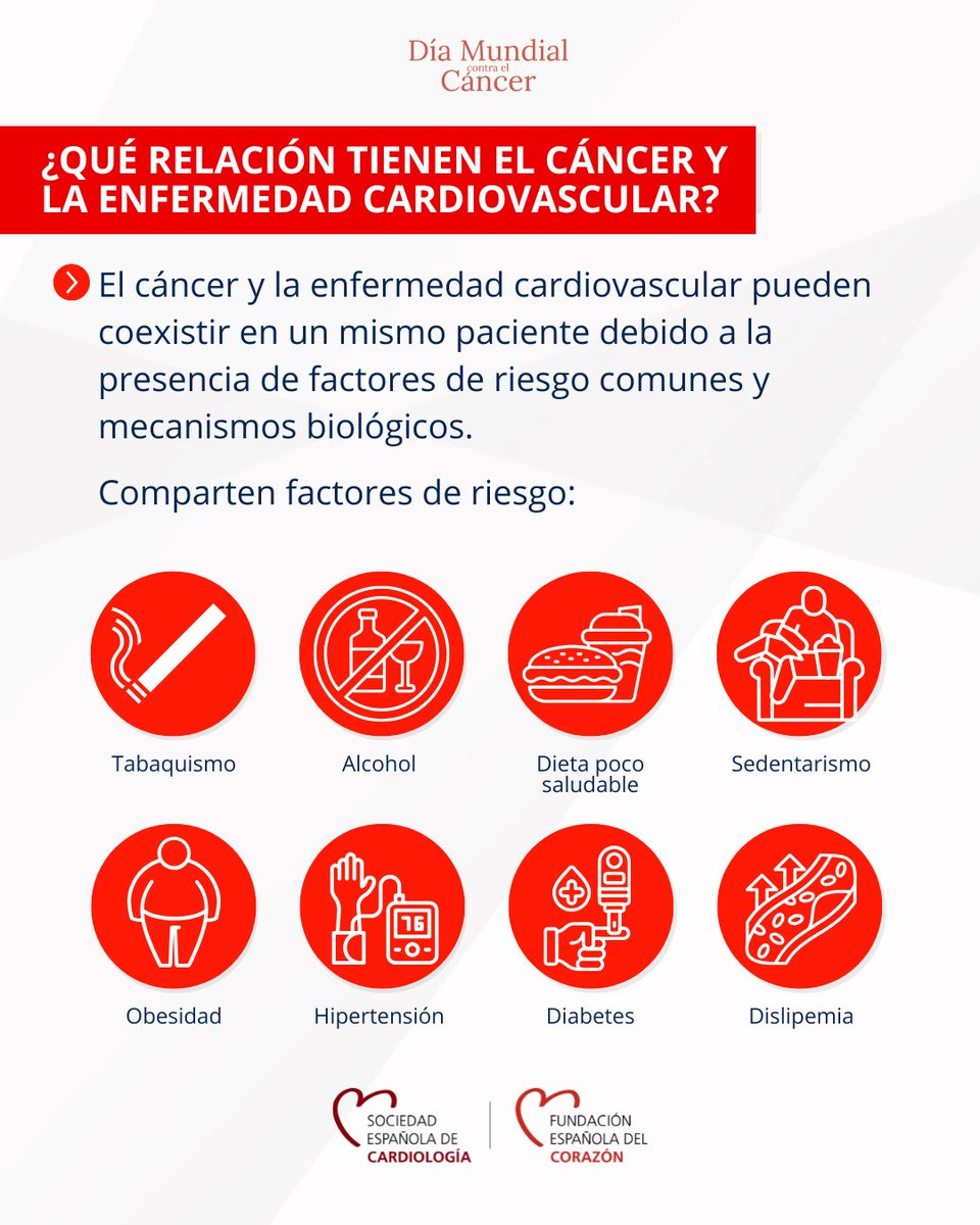 cuidarcorazon's tweet photo. 🎗️ En el #DíaMundialContraElCáncer pensamos en quienes lo enfrentan, quienes lo han superado y quienes acompañan cada paso.
🧠 La ciencia lo confirma: hasta un 80 % de los cánceres se relacionan con factores que podemos modificar.

💪 Cuidar nuestros hábitos también es cuidarnos frente al cáncer y las ECV.