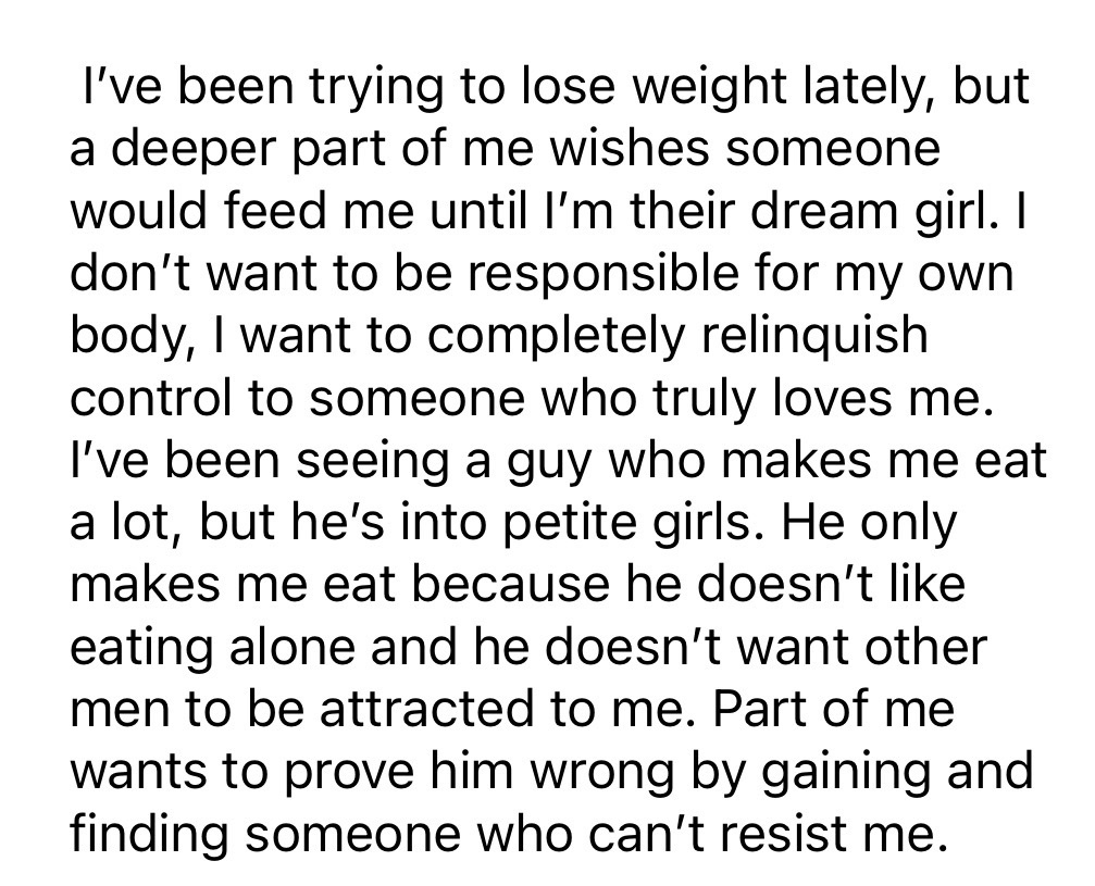 Fat Confessions (@fatanonposting) on Twitter photo 