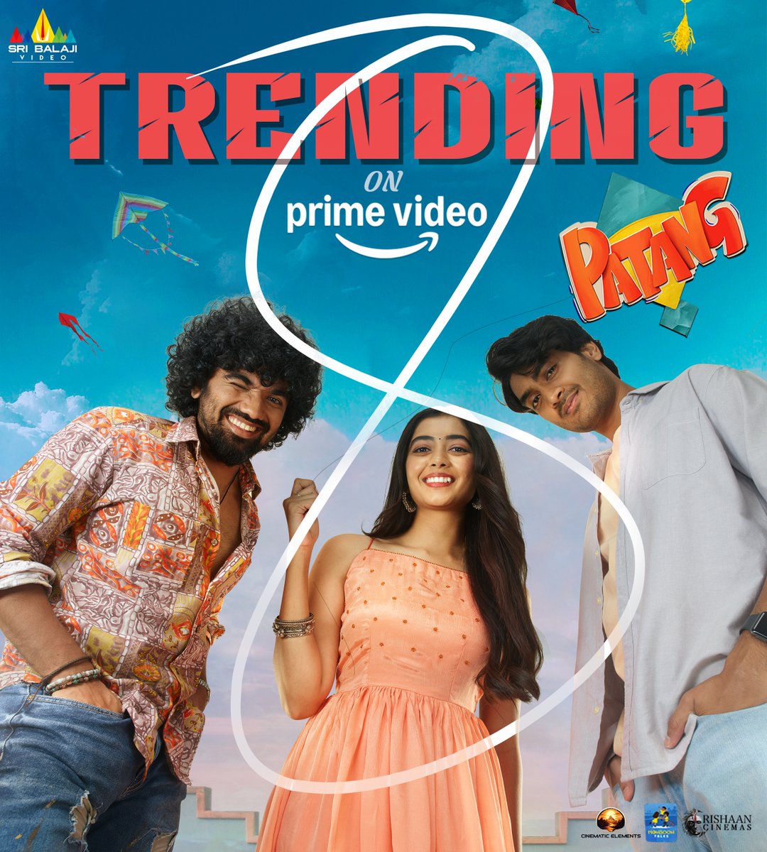 sribalajivideos's tweet photo. #Patang  TRENDING TOP #8 Movies in India on @PrimeVideoIN 📈🪁

Amazon Prime Video Link 🔗https://t.co/2UjmuVnqw5

#PatangOnPrime #Trending #VamsiPujit #PranavKaushik #PreethiPagadala #PraneethPrattipati #Pathang #SampathMaka #VijayShekhar #SureshKothinti #TarunReddy #RomanticDrama #FeelGoodFilm #FriendshipToLove #PatangMovie #CinematicElements #RishaanCinemas #MonsoonTales #Naanigadu #Patangthefilm #SriBalajiVideo