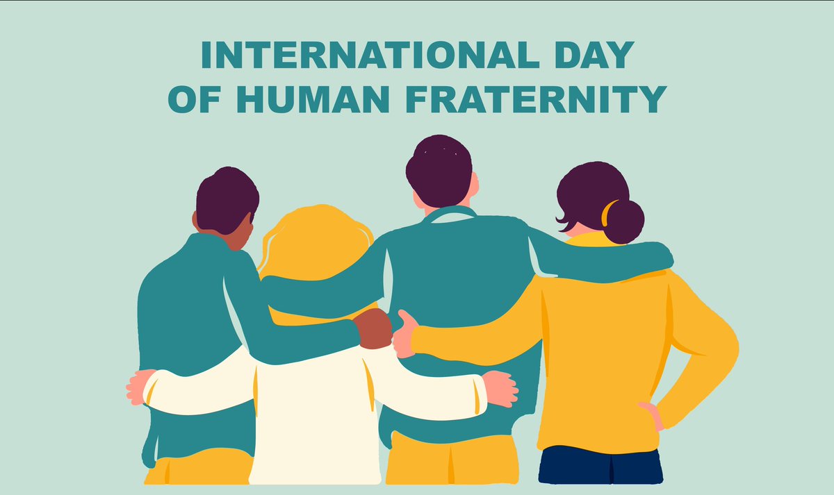 Today international #HumanFraternityDay celebrates the values of compassion, religious understanding &amp; mutual respect -- values which are the cornerstone of peaceful, prosperous societies.