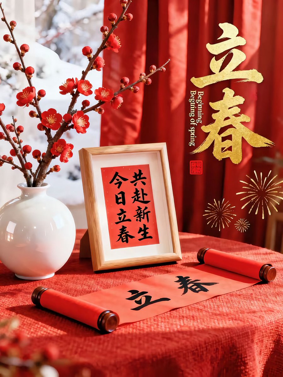 Личунь (立春) – көктемнің ресми басталуы! Қытайда «Жылдың сәттілігі – көктемде, күннің сәттілігі – таңертеңде» дейді. Бұл – табиғат оянып, жаңа үміттер пайда болатын ерекше кезең.

今日立春！记得吃春卷哦