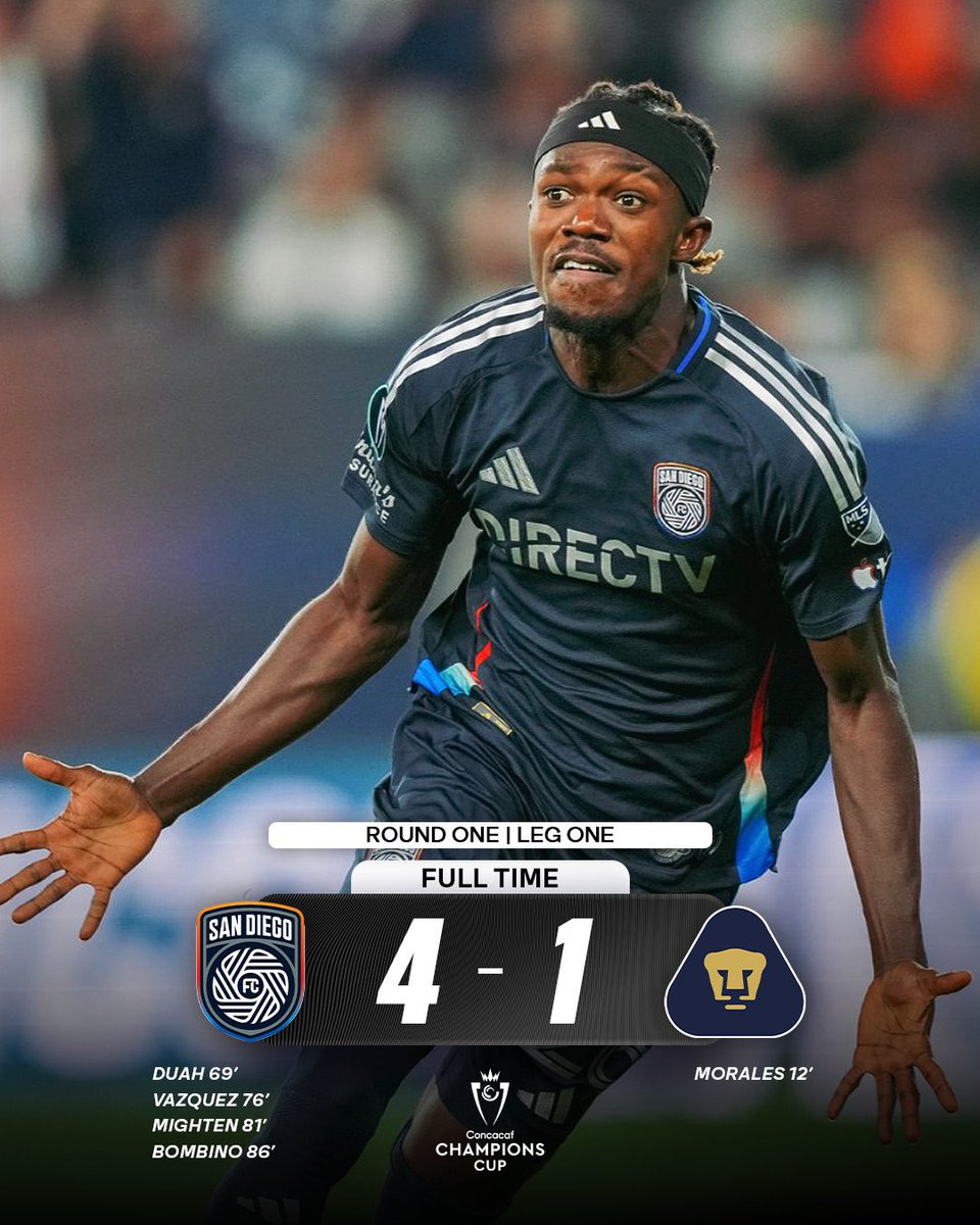 Great night for my teams. 
<a href="/ClubAmerica/">Club América</a> 2-1 win on the road.
<a href="/SanDiegoFC/">San Diego FC</a> 4-1 win at home.

<a href="/Concacaf/">Concacaf</a> <a href="/TheChampions/">Concacaf Champions Cup</a>