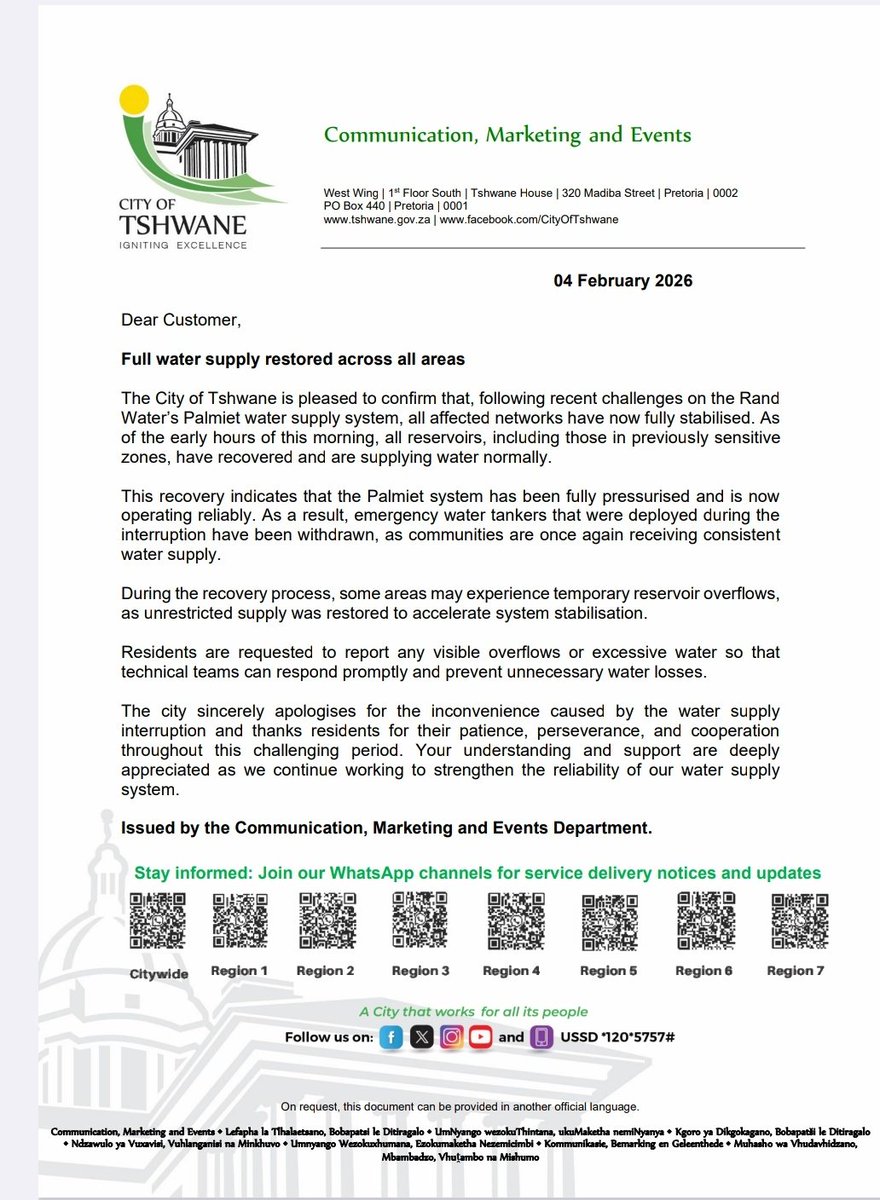 City of Tshwane tweet media