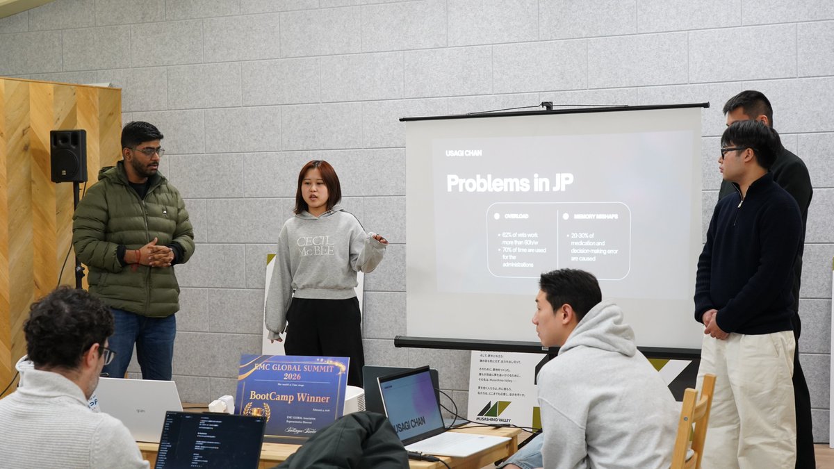 mu_emc's tweet image. EMC GLOBALのBootCamp開催中！日本をはじめアジア各国から集まった学生たちがグローバルなチームを組んで、3日間でビジネスアイデアを構築します。EMC生も活躍中！
＃武蔵野EMC #EMCGLOBAL #BootCamp