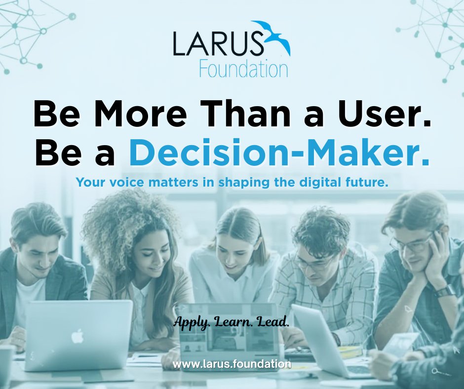 LarusFoundation's tweet photo. Students + Young Professionals
Through LARUS Foundation’s Fellowship Programme, we equip young minds with knowledge, connections, and opportunities to join global Internet governance forums

https://t.co/pNHElxtUeq

#DigitalFuture #InternetPolicy #YouthLeadership #LarusFoundation https://t.co/6ygVwLm1lh