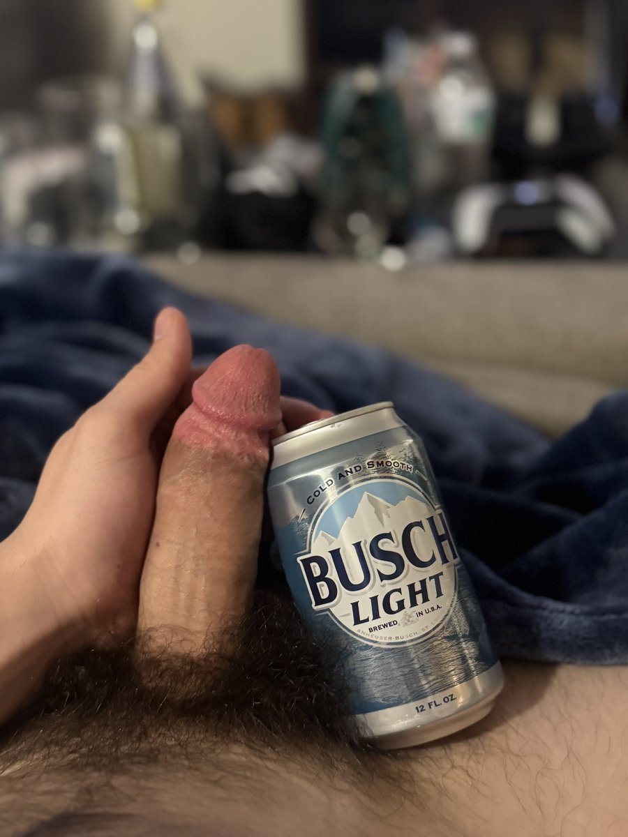 When your cock half hard is bigger then the beer can🤤