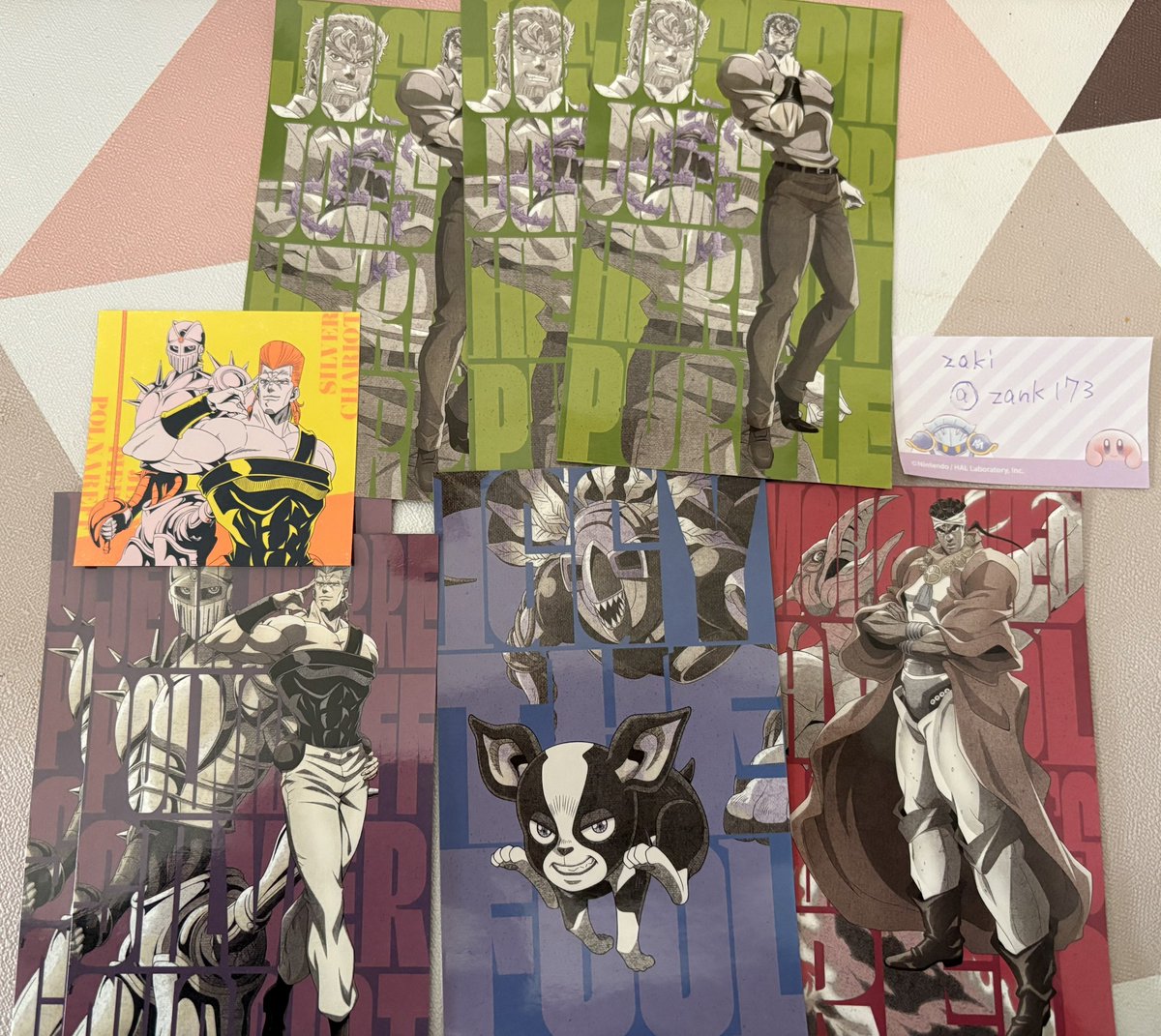 zank173's tweet photo. 【交換】スシロー ジョジョ JOJO ステッカー

譲）ジョセフ3、ポルナレフ2、イギー、アブドゥル、スクエアポルナレフ
求）同種花京院、承太郎

郵送交換希望。1つからでも交換歓迎です。
検索からでもお気軽にお声掛けください！ https://t.co/wFkXhN1jTx