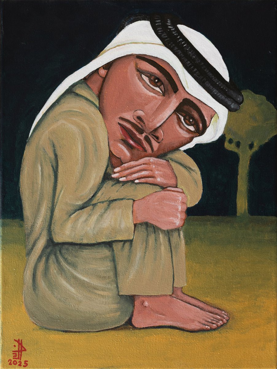 Bumatar's tweet photo. من أعمالي المعروضة حاليا في مركز كتارا للفن، مبنى ٥ ، بالتعاون مع دار حصة، والمعرض مستمر لنهاية شهر فبراير ٢٠٢٦.

Acrylic on canvas 
40x30 cm
@kataraartcenter
@darhessaqatar
🔴 sold https://t.co/reeswI5TpZ