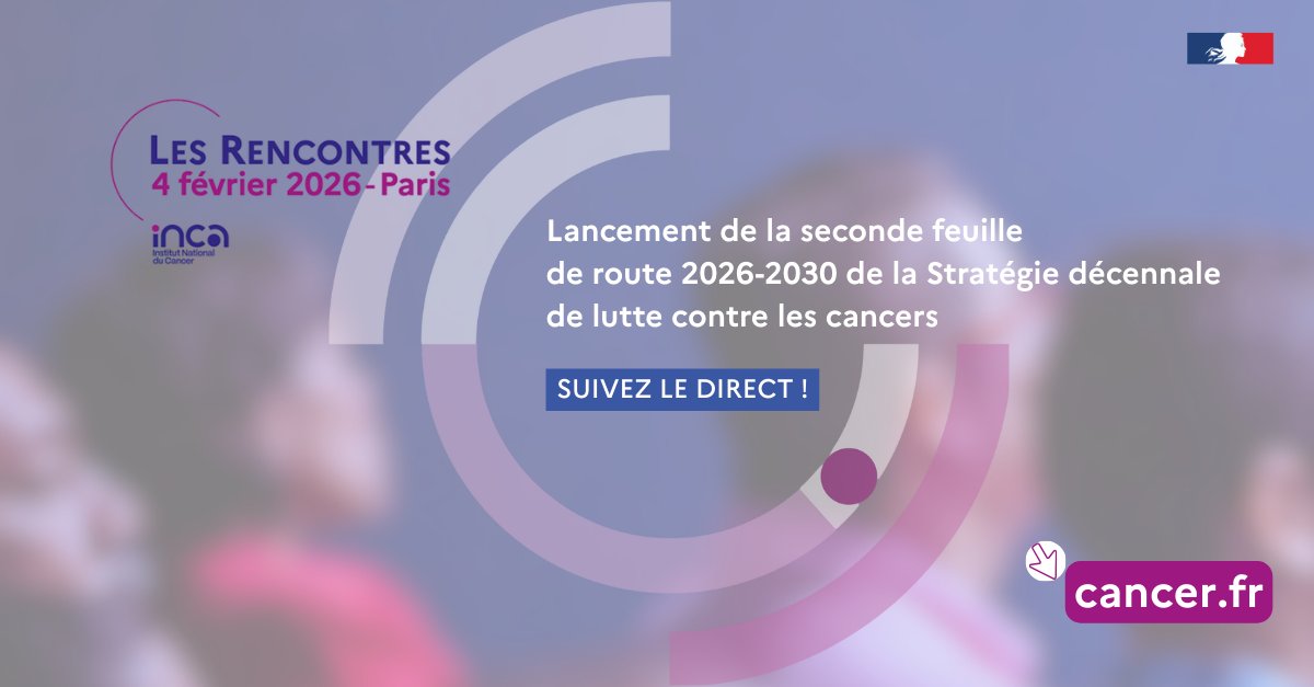 À l’occasion de la #JournéeMondialeContreLeCancer ce jour, l’<a href="/Institut_cancer/">Institut national du cancer</a> organise à Paris ses Rencontres 2026, sous le haut patronage du président de la République <a href="/EmmanuelMacron/">Emmanuel Macron</a> <a href="/Elysee/">Élysée</a> à suivre en live sur cancer.fr dès 9h.