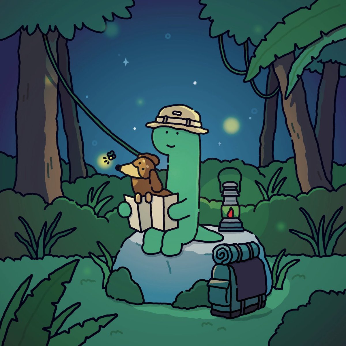 Made it into the crypto jungle.
Camped for the night.