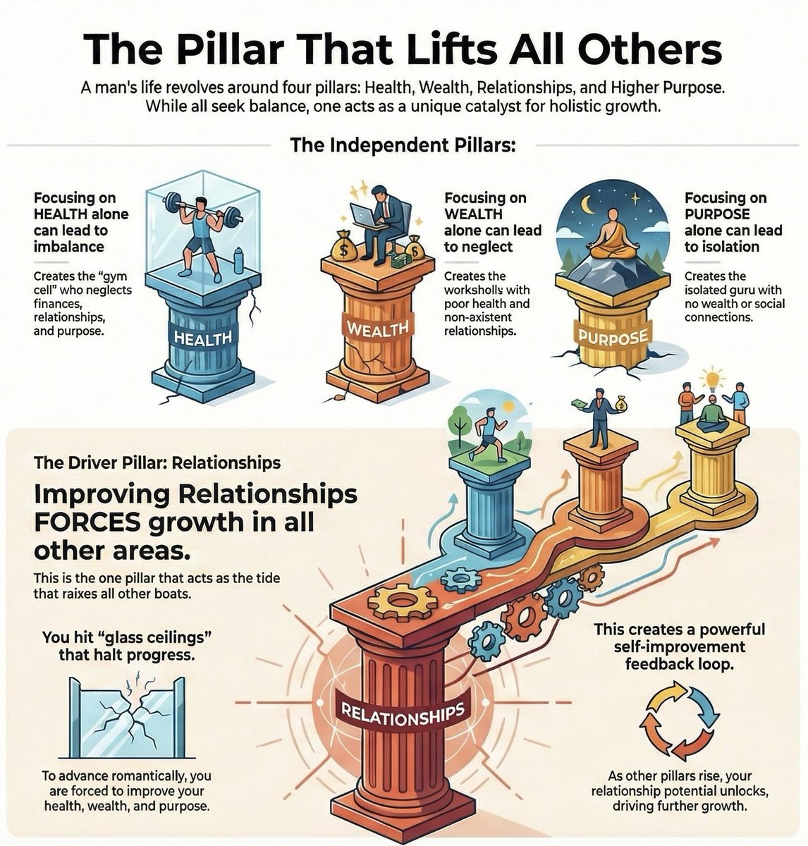✨Are the women in your life "an expense", or a "value add"?🤔

Women create a ⬇️spiral, if you are just a "brick collector". You celebrate the bricks, yet build nothing.

Learning Game correctly as an "Architect/Builder" to pursue women, leads to an ⬆️spiral.

DM me for HOW!
