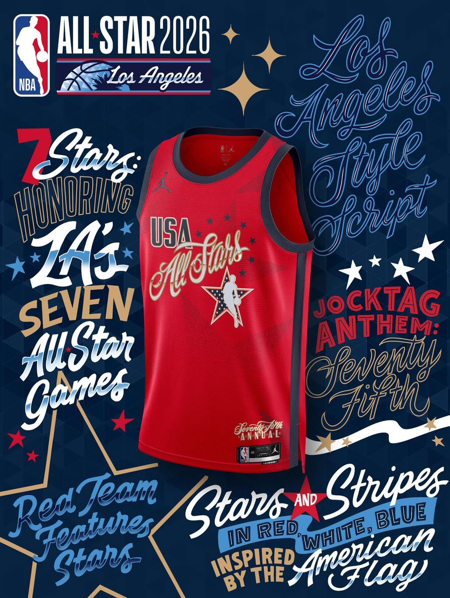 NBA_Indonesia's tweet image. Jersey #NBAAllStar 2026 telah diumumkan🤩

3 tim yang terdiri dari 2 tim USA dan 1 tim World akan memakan 3 warna jersey yang berbeda

Kalian paling suka jersey tim yang mana nih #NBAFans, World, USA Star, atau USA Stripe?👀

#NBAOffCourt