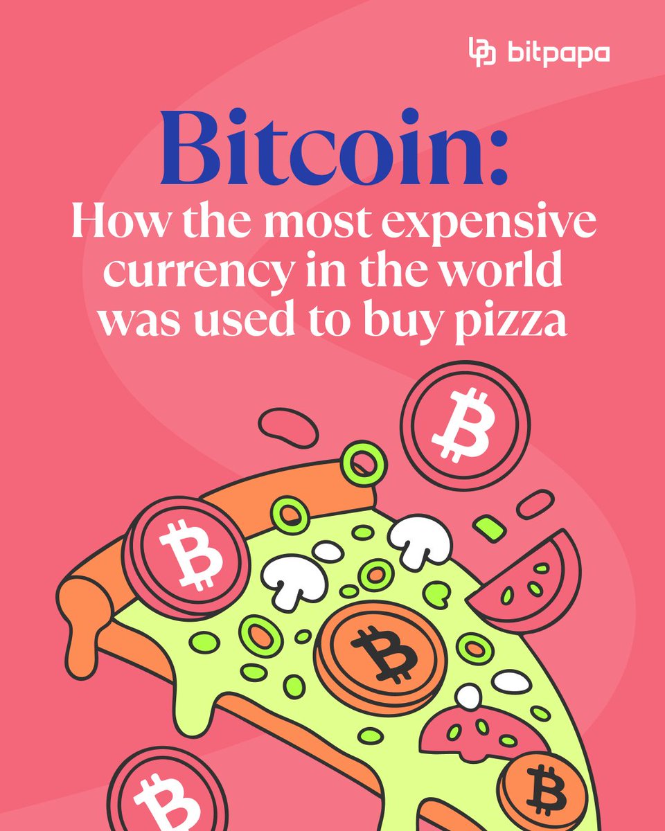 Bitpapa_com's tweet image. 🍕The first documented purchase of a good with Bitcoin happened in 2010. To prove that cryptocurrency was worth something, a crypto enthusiast exchanged 10,000 bitcoins for 2 pizzas.
