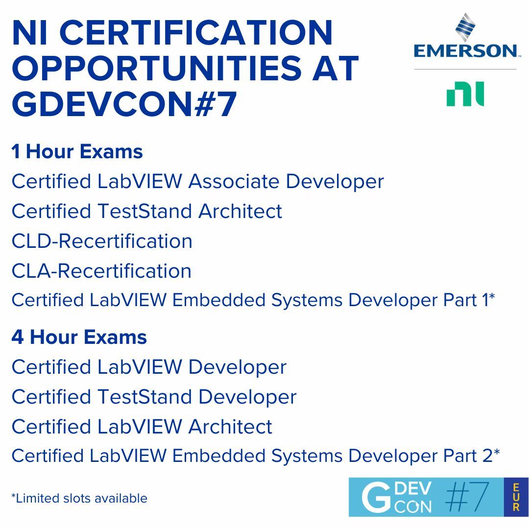 GDevConference's tweet photo. ๐ Big news for #GDevCon delegates! Youโll be able to sit @NIglobal Certification Exams onโsite at our next event. Choose from 1 & 4 hr exams all at a heavily discounted rate exclusively for attendees. โ ๏ธ Limited availability - once slots are gone, theyโre gone.
More details soon https://t.co/72RvNQsuXg