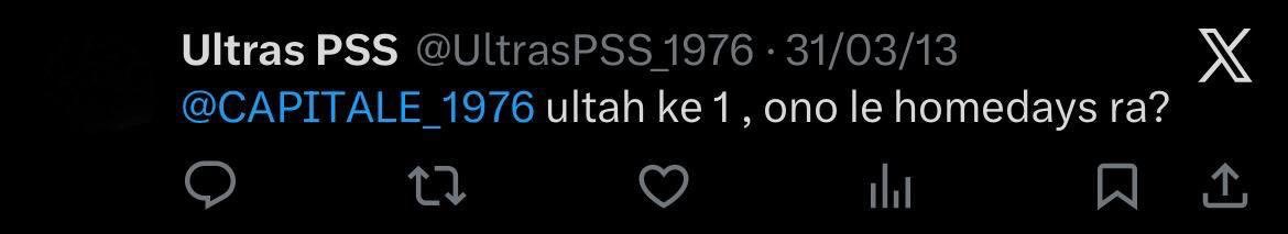Kami masih ada dan tumbuh hingga saat ini tidak terlepas dari peran teman-teman Ultras PSS, dan kami tidak akan pernah lupa!

terima kasih <a href="/UltrasPSS_1976/">Ultras PSS</a>