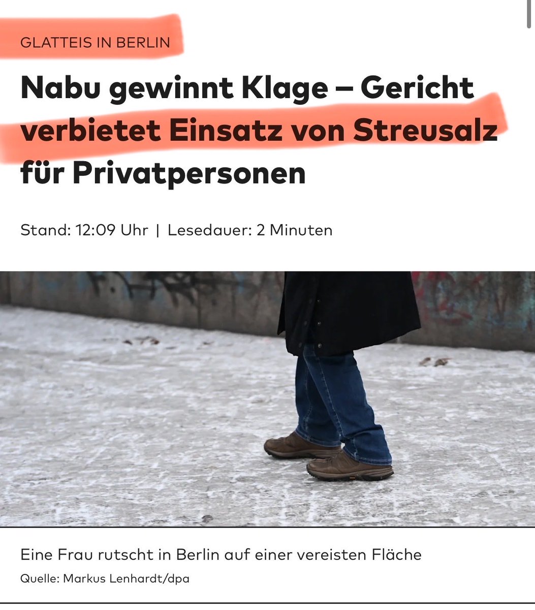 JoanaCotar's tweet image. Liebe Berliner,

brecht Euch weiter die Knochen. Die Bäume werden es Euch danken. 

Vielleicht könnt Ihr ja beim nächsten Oberschenkelhalsbruch den Nabu verklagen.

Deutschland ist so fertig.