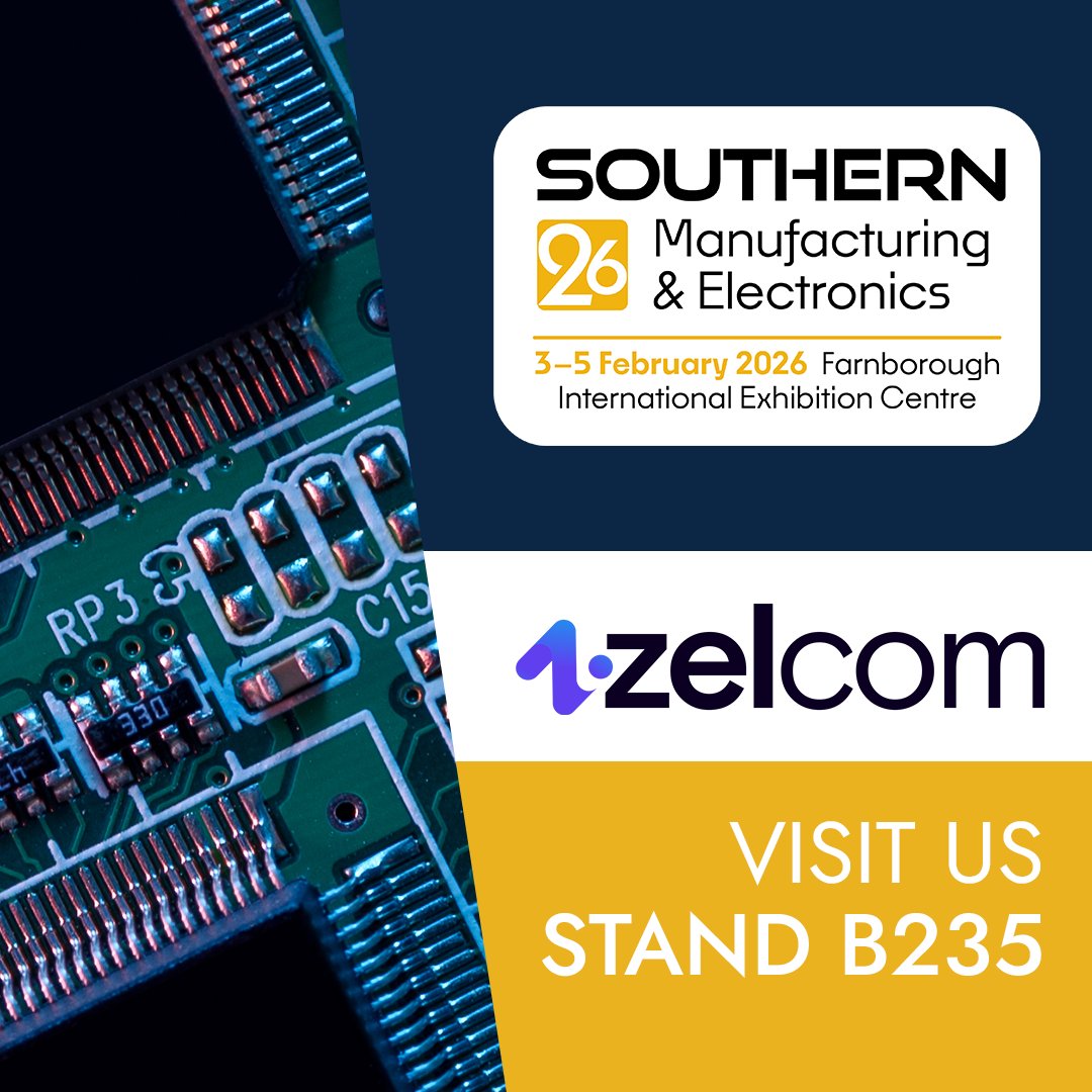 Zel_Components's tweet photo. The Zelcom team are back for Day 2 of #SME26!

Visit stand B235 to learn more about our cost-competitive, alternative components solutions.

We're also giving out some ZelCom goodies, so make sure you stop by! 🛍️
@Southern_Mfg  #ZelCom #electronics #partsolutions https://t.co/EKZGDqlper