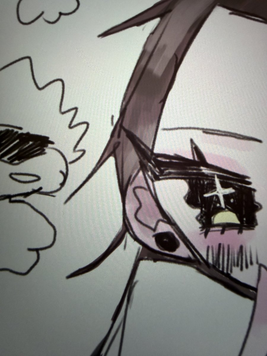 自分のiPadじゃないからやりにくいけど久々にお絵描きたのしーっ！！気を抜くとすぐ少女漫画になる……