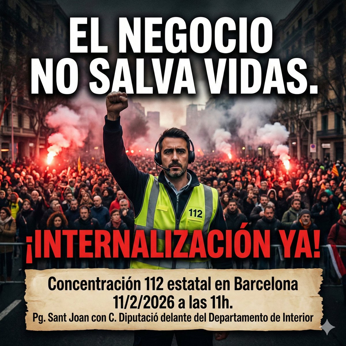 #112EnLluita✊

Torne’m-hi!🔄

#112 #112Emergencies #Emergencies #Vaga112 #Vaga112Catalunya #112Catalunya #ServeiPublic112 #NoALaExternalitzacio #EnCatala #EnCatalà #Catalunya #Cataluña  #Catalonia #LHospitaletDeLlobregat #Barcelona #Reus #Lleida #Tarragona