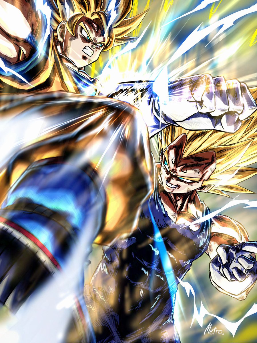 metropolizet's tweet photo. 勝負だ！カカロット‼︎
来い！ベジータ‼︎
#ドラゴンボール #dragonball #イラスト https://t.co/trdPfgFMoD