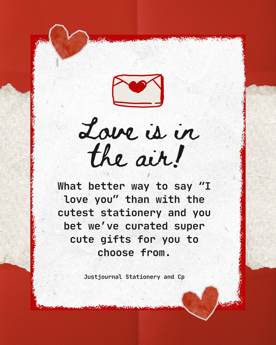 JustjournalN's tweet photo. You know we love love 💕
So we’ve put together the sweetest gifts to make their day unforgettable.

Valentine-ready gifts, coming soon 🤭. https://t.co/W74xYeOssD