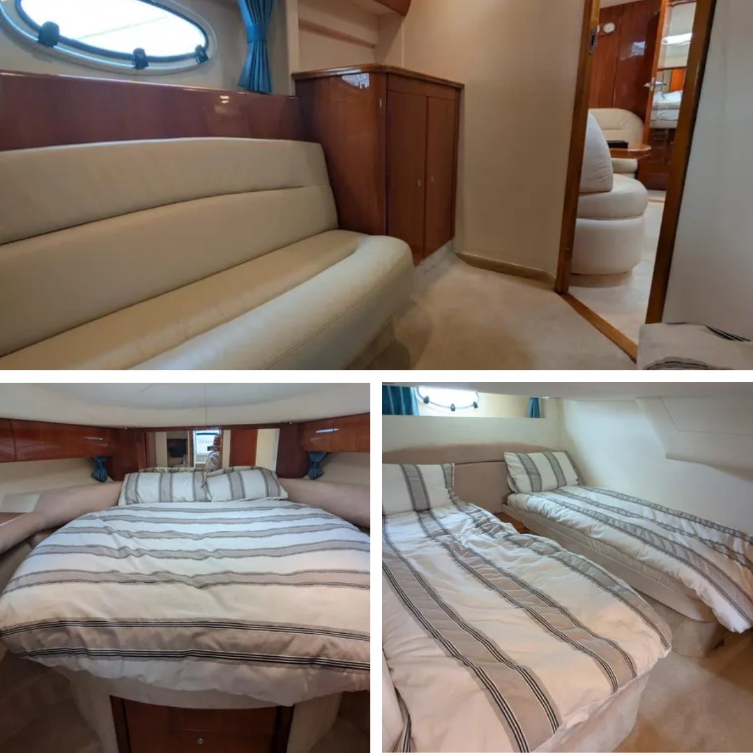 This 2001 Princess V42 holds celebrity status and comes exceptionally well equipped. Previously owned by Formula One driver David Coulthard.

A proper #SportsCruiser with serious upgrades.

See more: approvedboats.com/boats-for-sale…

#ApprovedBoats #PrincessYachts
