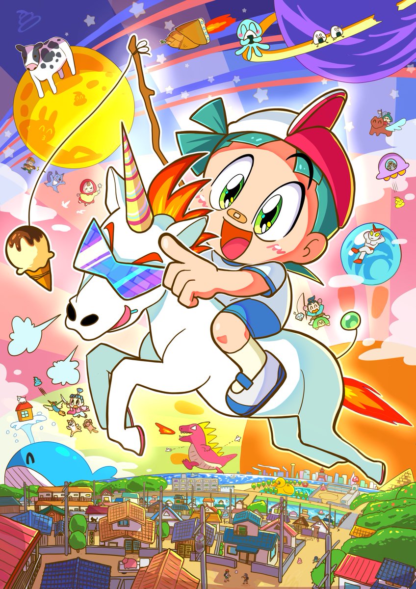 夢の中でもフルスロットル！#イラスト
（展示から来てくれた方へ。
挑戦状の答えはリプにあるよ✌️）