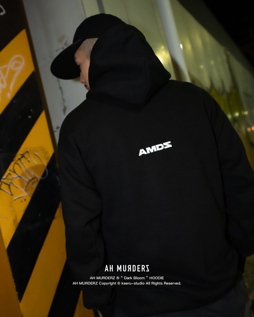 残 り わ ず か !!!!!!!! AH MURDERZ “ Dark Bloom “ HOODIE NAVYとASH