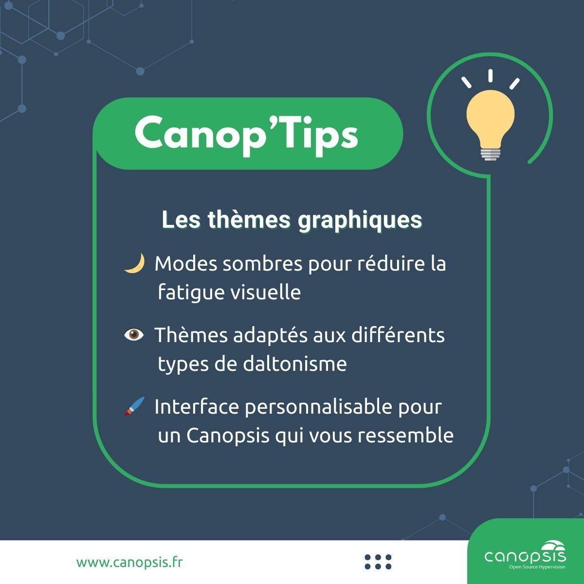 canopsis's tweet image. Canop’Tips 💡 Le confort visuel des pilotes aussi, c’est de la performance #IT !

Avec les thèmes #Canopsis, l’interface s’adapte aux besoins réels des équipes pour une #Hypervision efficace et agréable à utiliser 🚀

canopsis.fr/themes-graphiq…
#Observabilité #OpenSource #ITOps