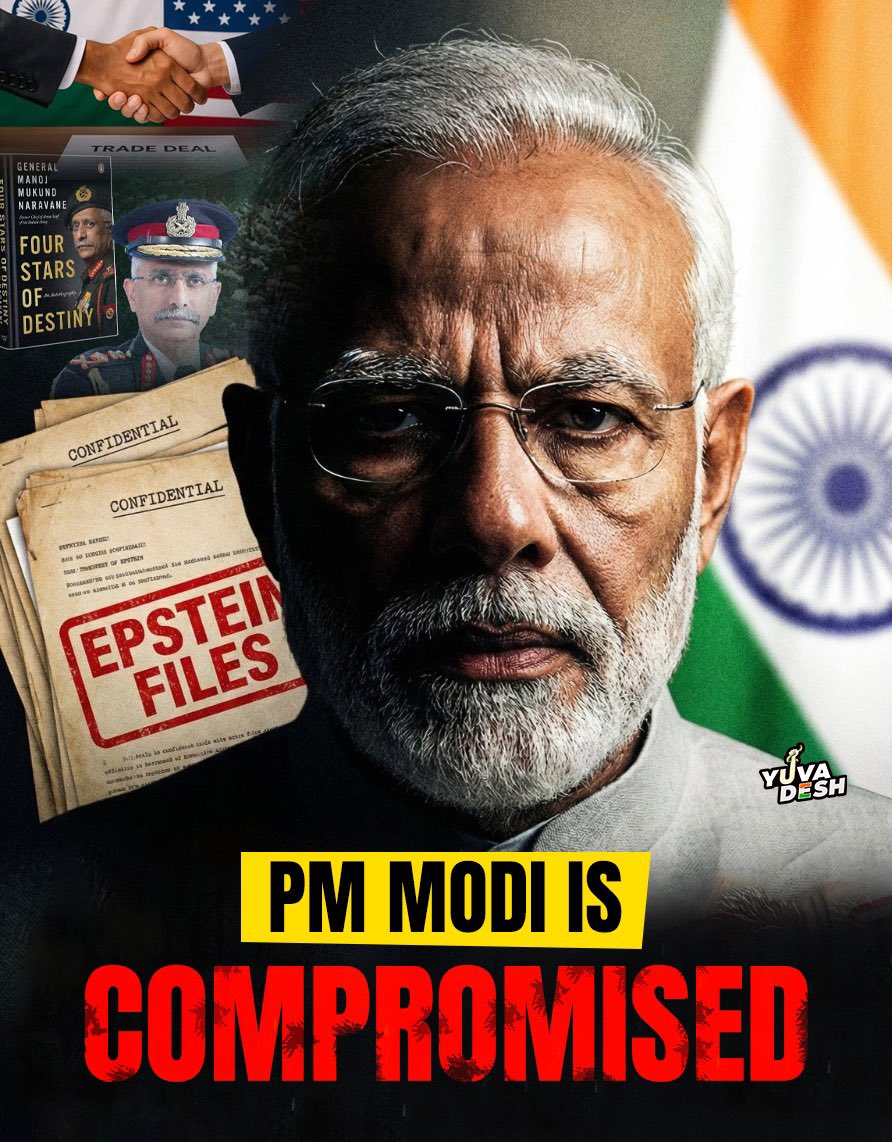 AnindyaDas1's tweet photo. PM is compromised.
That’s why questions are silenced, Parliament is stalled, and national interest is negotiated away.
Fear replaces transparency. Propaganda replaces accountability.

#PMCompromised #QuestionsNeedAnswers #DemocracyUnderThreat