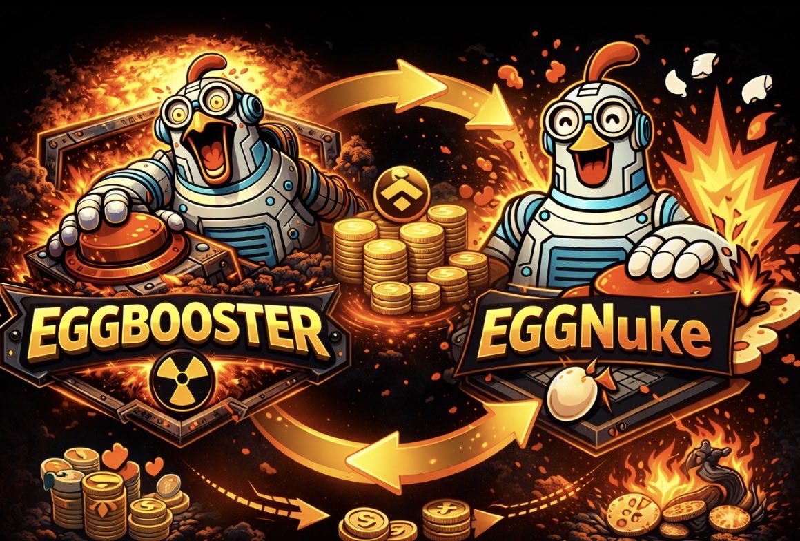 EggNukeproject's tweet image. 🚀 EggBooster — Utility that Works ⚙️🔥

• 🎁 Rewards EggBooster holders automatically
• 🔥 Burns supply continuously (deflationary)
• 💣 Redirects real BNB into $EGG buybacks &amp;amp; burns
• 🤖 100% automated by smart contracts

More activity = more rewards + more burns + more…