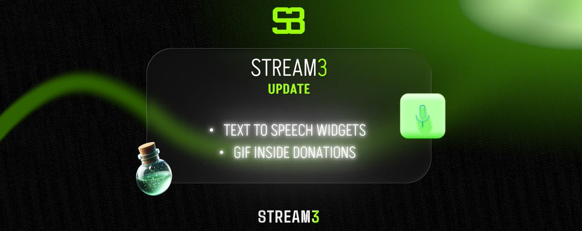 streamthreeapp's tweet photo. SOUND ON 🔉

Stream3 update brings you text to speech for any donation widget and you can now add a GIF to any donation (suprise your streamer).

Join us on https://t.co/T5hr5QBFna live today for the official Stream3 Update Showcase. See you there! https://t.co/nzOMBYfLXx